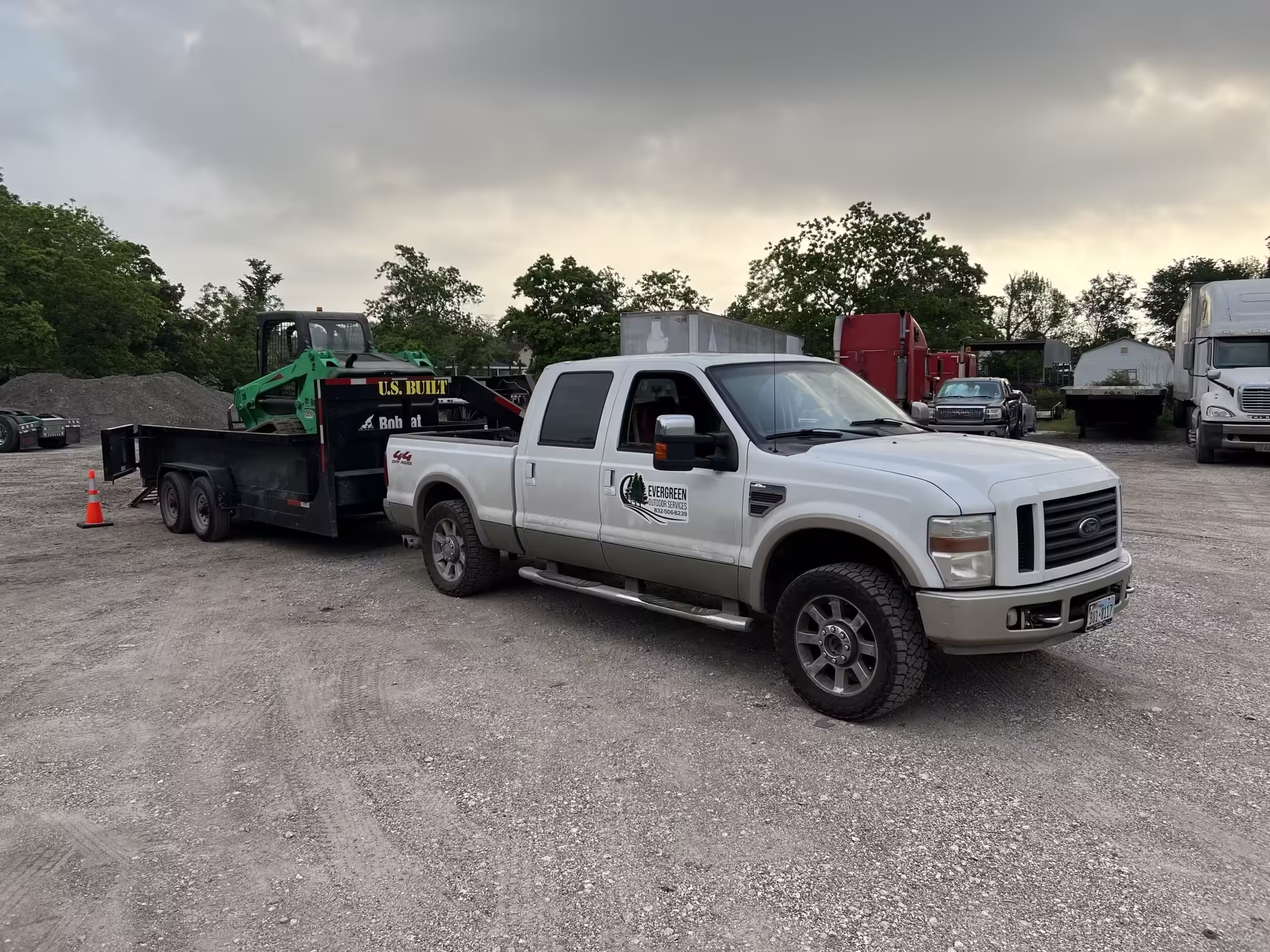 Evergreen Outdoor Services performing commercial excavation and site grading