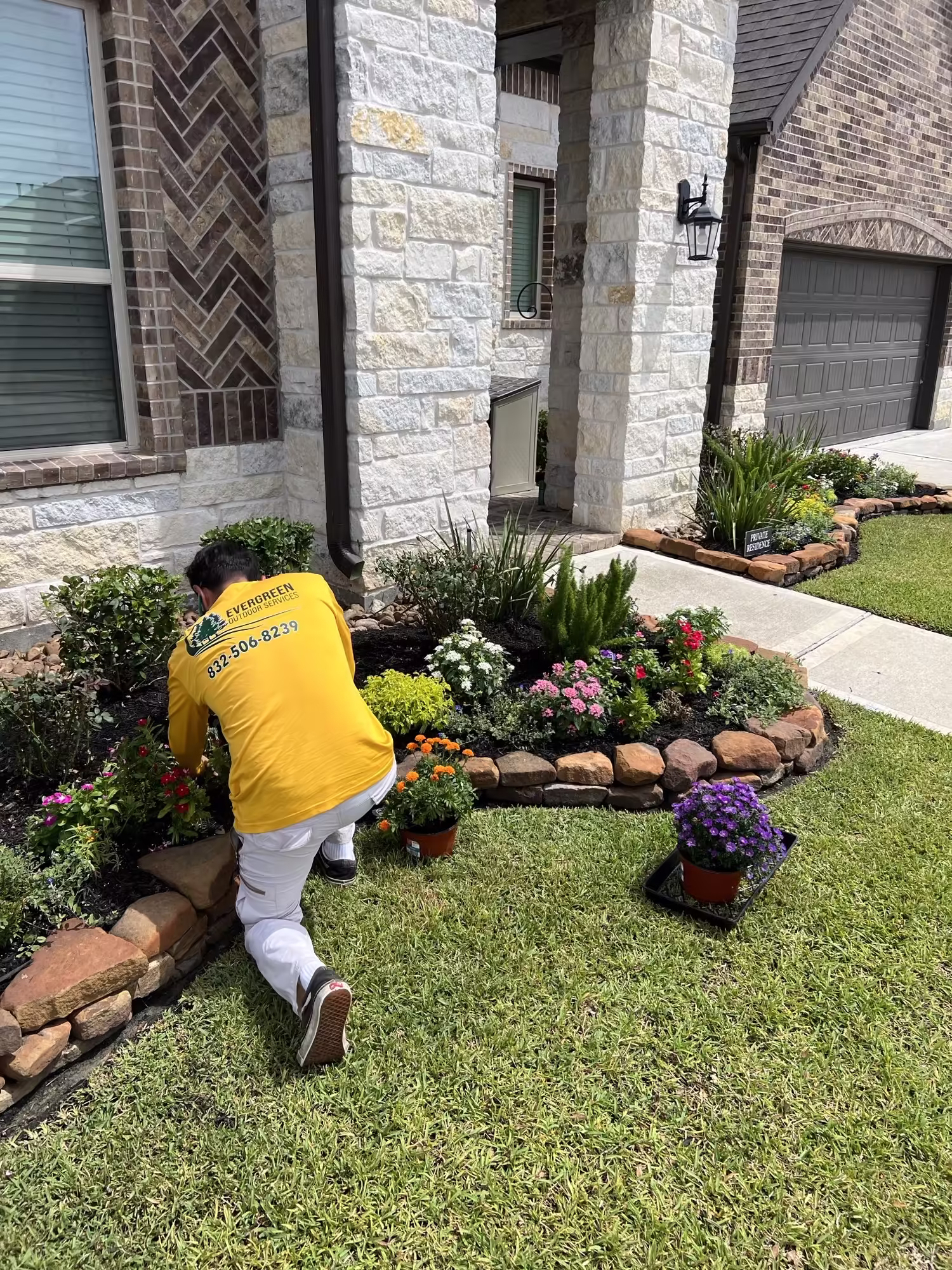 Healthy soil with organic matter in Houston