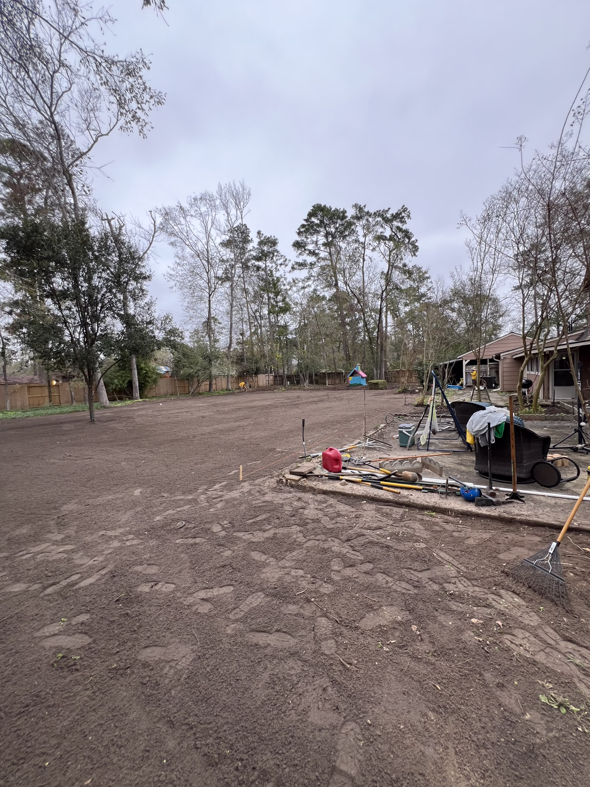 Site prep for sod installation in Kingwood