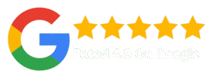 Evergreen Outdoor Services rated 4.9 stars on Google Reviews.