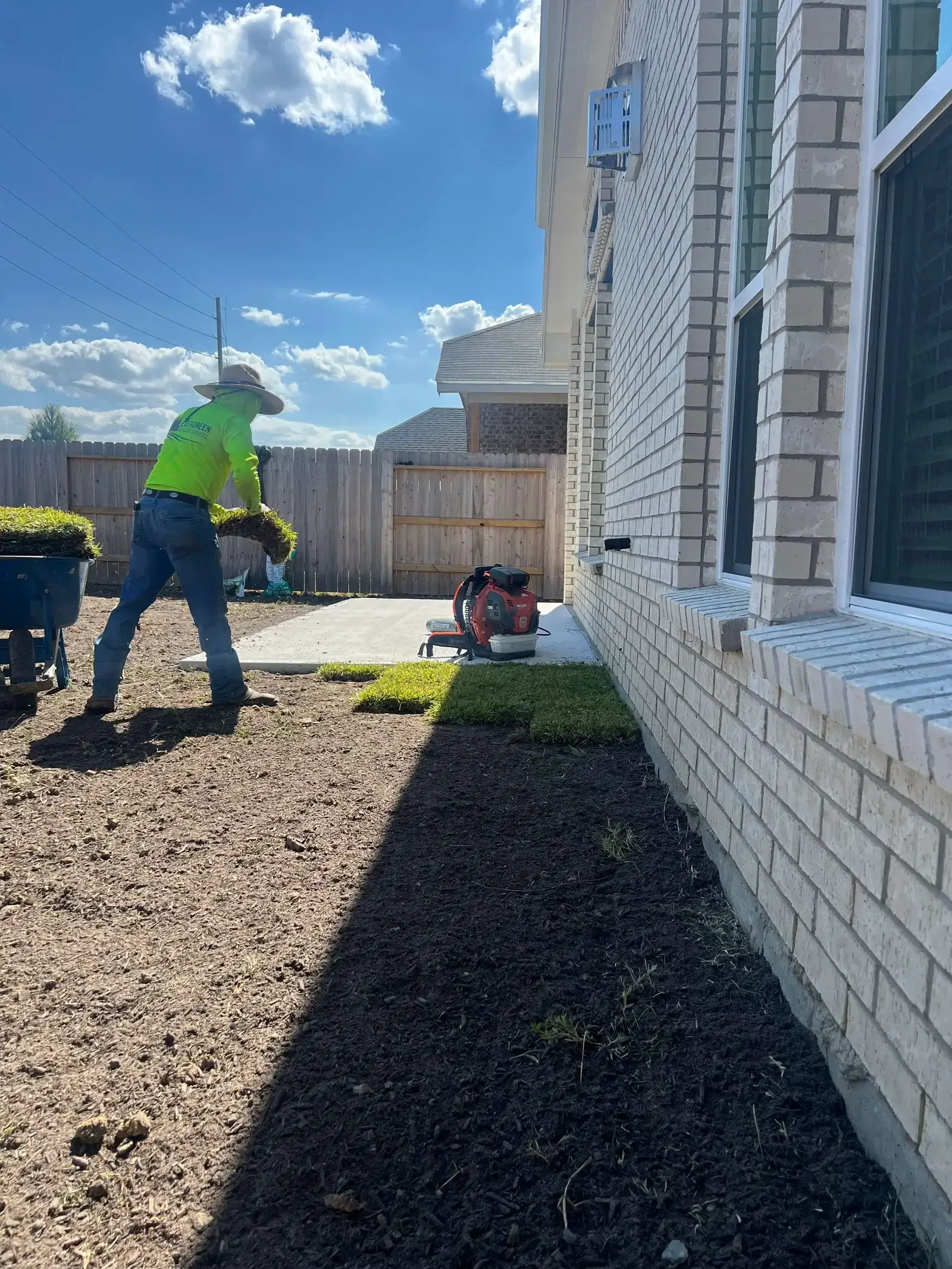 Professional residential sod installation in Houston