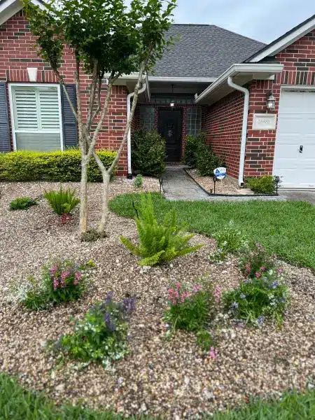 Evergreen Services in Houston sod and landscape installation project