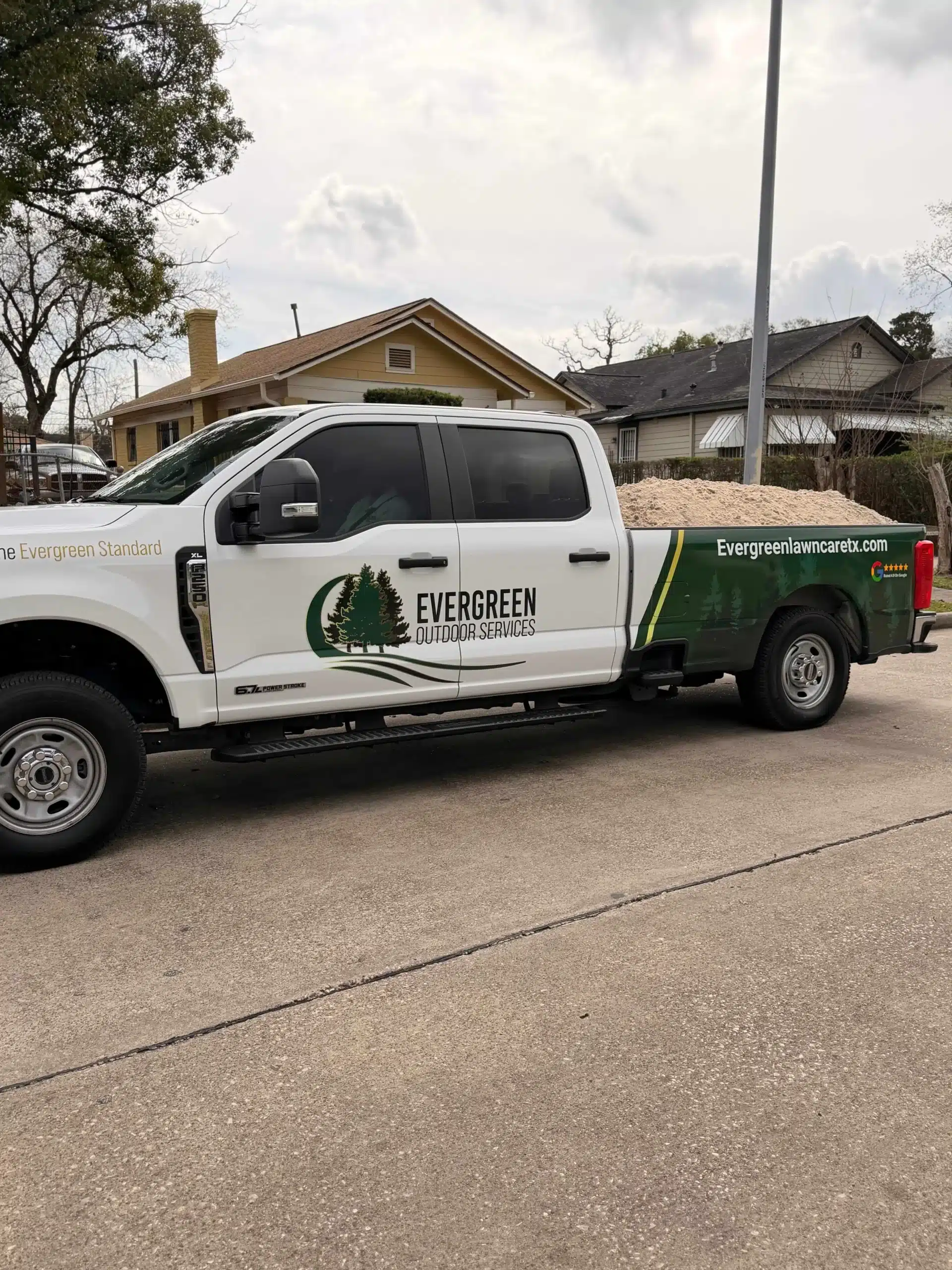 Evergreen Outdoor Services delivering Bank Sand