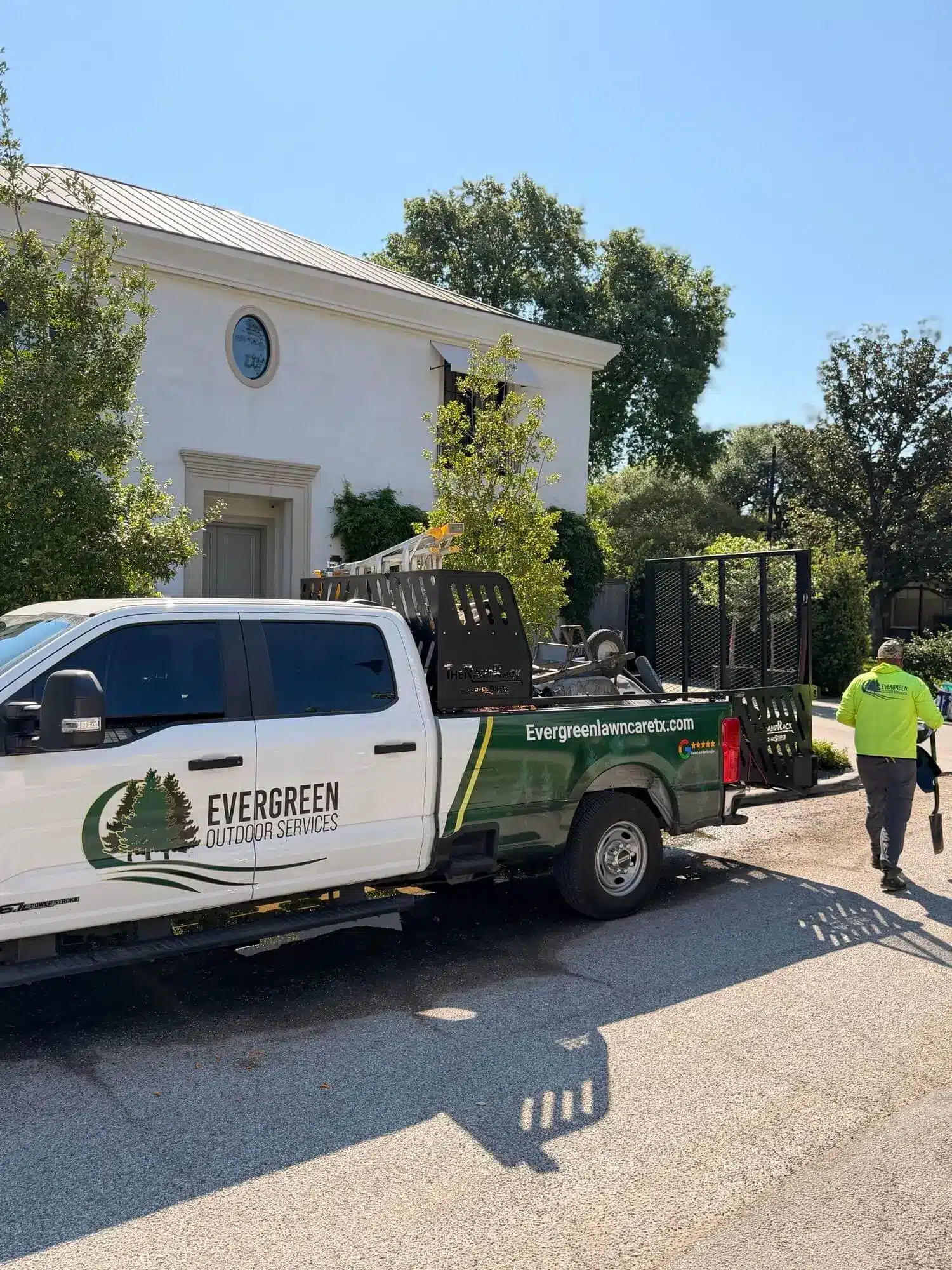 Professional landscaping service for a residential property in the Houston Galleria area