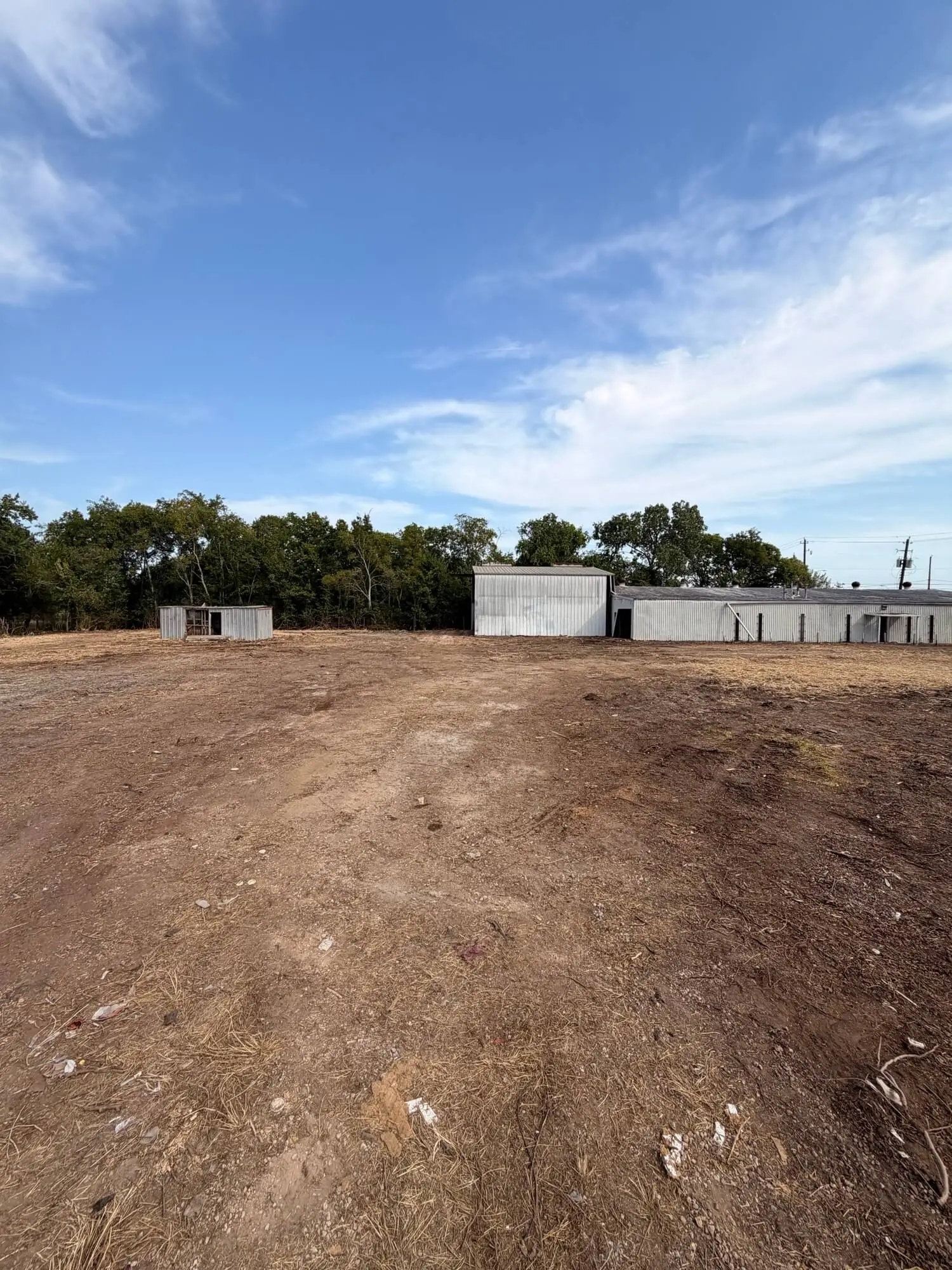 Houston property after land clearing and large property reset